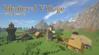 Medieval Village with Castle Map (26.2, 1.20.1) for Minecraft
