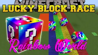 Rainbow World Lucky Block Race Map (26.2, 1.20.1) for Minecraft