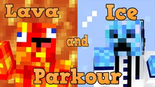 Lava and Ice Parkour Map (26.2, 1.20.1) for Minecraft