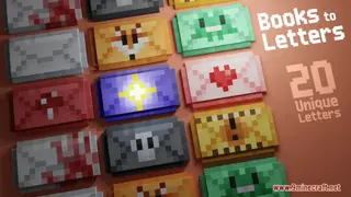 Books To Letters Resource Pack (1.21.1, 1.20.1) – Texture Pack