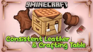 Consistent Leather & Crafting Table Resource Pack (1.21.1, 1.20.1) – Texture Pack