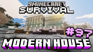 Survival Modern House 97 Map (26.x, 1.21) – Survive the Freezing Cold in a Cozy Glass Home