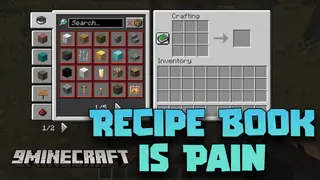 Recipe Book Is Pain Mod (26.2, 1.20.1) – Enhanced Crafting Convenience