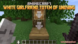 White Girlfriend Totem of Undying Resource Pack (1.21.11, 1.21.1) – Adding Stylish Girl To The Game
