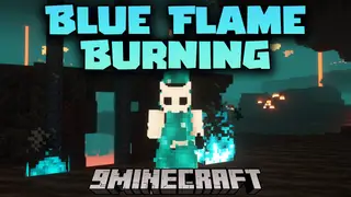 Blue Flame Burning Mod (1.21.1, 1.20.1) – The Flames will Appear Blue