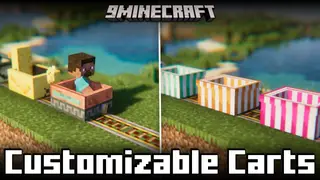 Customizable Carts Mod (1.21.1, 1.21) – New Minecart Designs