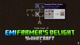 EMI Farmer's Delight Mod (1.19.2) – Provides Convenient In-game Recipe Viewing