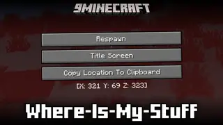 Where-Is-My-Stuff Mod (1.21.4, 1.20.1) – Shows Death Coordinates In Death Screen