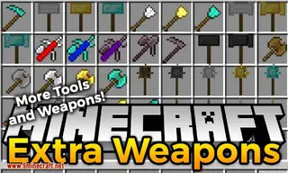 Extra Weapons Mod (1.21.4, 1.20.1) – Stone Age to Modern Age Weapons