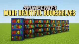 More Beautiful Bookshelves Mod (1.20.1, 1.19.4) – 150 Plus Bookshelf Variants