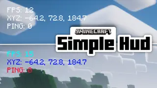 Simple Hud Mod (1.21.1, 1.21) – HUD To See FPS, Coordinates & Ping