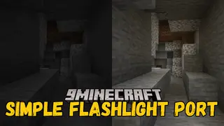 Simple Flashlight Port Mod (1.19.2, 1.16.5) – Enhance Visibility In Dark Environments