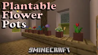 Plantable Flower Pots Mod (1.20.4, 1.17.1) – Grow Flowers In Flower Pot
