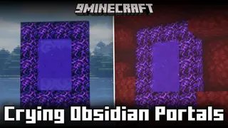 Crying Obsidian Portals Mod (1.21.1, 1.21) – Build Nether Portals Using Crying Obsidian