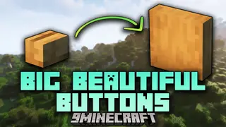 Big Beautiful Buttons Mod (1.21.1, 1.20.1) – Customizable Appearance Large Buttons