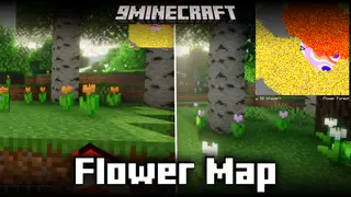 Draradech Flower Map Mod (1.21.3, 1.20.1) – Minimap Showing Flower Growth Patterns
