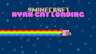 Nyan Cat Loading Mod (1.21.3, 1.20.1) – Replaces Dull Loading Screens