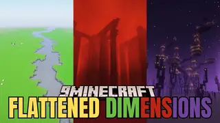 Flattened Dimensions Mod (1.21.3, 1.20.1) – Flattens the Overworld, Nether, and End