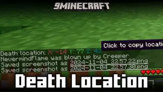Death Location Mod (1.21.1, 1.20.6) – Shows Death Coordinates In Chat