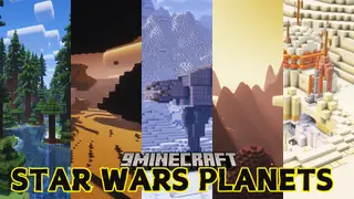 Star Wars Planets Mod (1.20.4, 1.20.1) – Tatooine, Endor, Hoth, and Mustafar