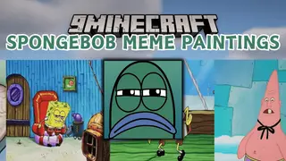 Spongebob Meme Paintings Mod (1.21.1, 1.20.1) – 14 New Meme Paintings
