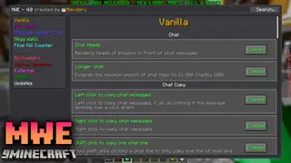 MWE Mod (1.8.9) – Better Chat, Tablist, Squad System