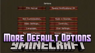 More Default Options Mod (1.12.2, 1.10.2) – Useful for Modpack Developers