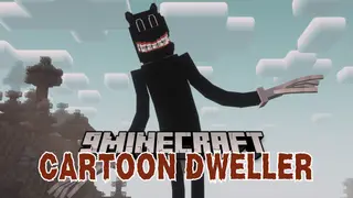 Cartoon Dweller Mod (1.20.1, 1.19.2) – Frightened Cartoon Cat
