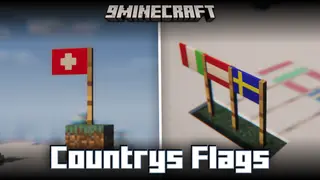 Countrys Flags Mod (1.20.1, 1.19.2) – 30+ Placeable National Flags