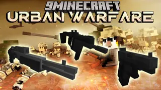 Urban Warfare Mod (1.19.2, 1.18.2) – Machine Gun, Shotgun, Glock-19 Pistol