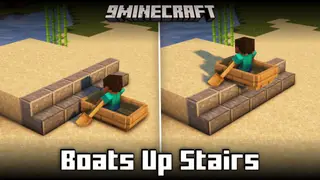 Boats Up Stairs Mod (1.21.1, 1.20.1) – Move Boats Up Stairs