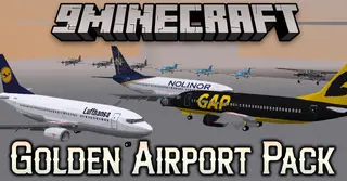 Golden Airport Pack Mod (1.16.5, 1.12.2) – Boeing, Airbus