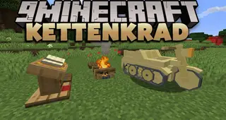 KettenKrad Mod (1.20.2, 1.20.1) – Sd.kfz. 2 Half-track Motorcycle