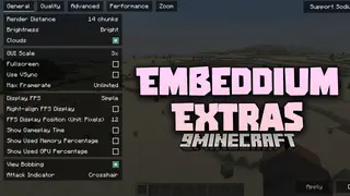 Embeddium Extras Mod (1.16.5) – Performance Tweaks