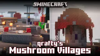 Qrafty's Mushroom Villages Mod (1.21.1, 1.20.6) – Adds Life To Mushroom Fields Biome