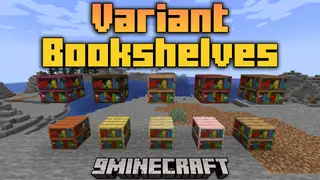 Variant Bookshelves Mod (1.21.1, 1.20.1) – A Bookshelf For Every Wood