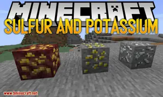 Sulfur and Potassium Mod (1.21.1, 1.19.2) – New Way to Craft More Gunpowder