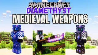 Diamethyst Medieval Weapons Mod (1.20.1, 1.19.4) – Diamethyst Glaive, Halberd, Lochaber Axe