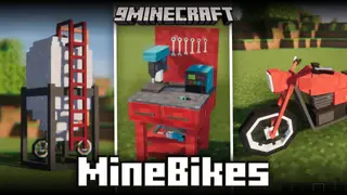 MineBikes Mod (1.20.1) – Rideable Bikes