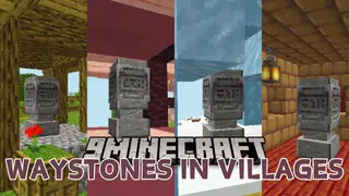 Waystones in Villages Mod (1.20.6, 1.20.2) – Fast Travel