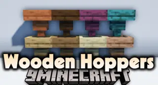 Wooden Hoppers Mod (1.20.6, 1.20.1) – Early-Game Hopper