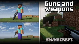 Guns and Weapons Mod (1.20.1) – 3D Shotgun & Pistol
