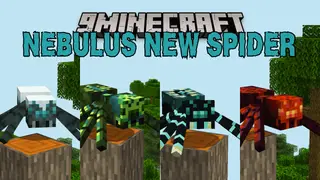 Nebulus New Spiders Mod (1.20.4, 1.20.1) – 17 New Types of Spiders