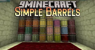 Simple Barrels Mod (1.10.2, 1.9.4) – Store Over a Double Chest in One Block