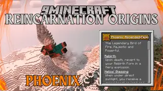 Reincarnation Origins: Phoenix Mod (1.20.4, 1.19.2) – Origins Represents for Power, Magic, and Strength