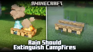 Rain Should Extinguish Campfires Mod (1.21.1, 1.20.1) – Rain Puts Out Campfires