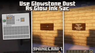 Use Glowstone Dust as Glow Ink Sacs Mod (1.19.4, 1.18.2)