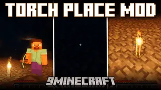 Torch Place Mod (1.20.1, 1.19.3) – Auto Pick Torches From Inventory