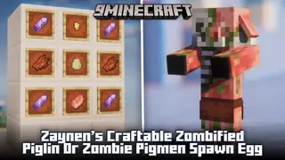 Zaynen's Craftable Zombified Piglin Or Zombie Pigmen Spawn Egg Mod (1.20.1, 1.19.4)