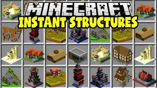 Instant Structures Mod (1.16.5, 1.12.2) – Build a Minecraft World in Seconds